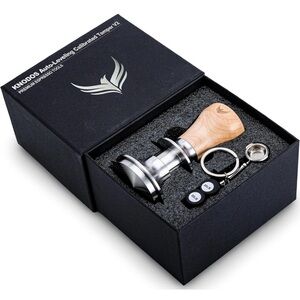 Silver and Wood Coffee Tamper V2